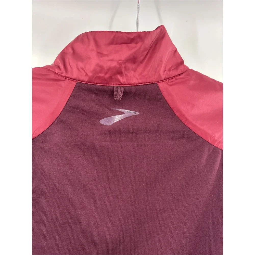 Brooks Shield Hybrid‎ Vest 3.0 Men's Medium Red Full Zip/Pockets Lightweight